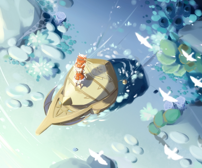 Klee Sailing in a Serene Lake