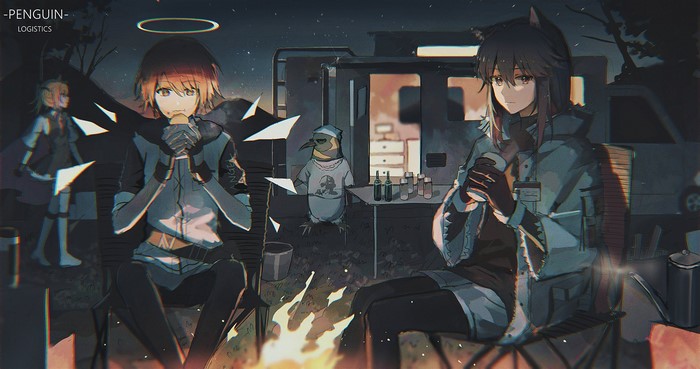 anime, Texas (Arknights), anime girls, Lococo, Arknights, Exusiai (Arknights)
