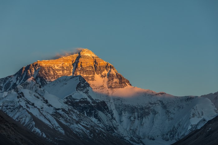 4K, sunset, clear sky, Mount Everest, mountains