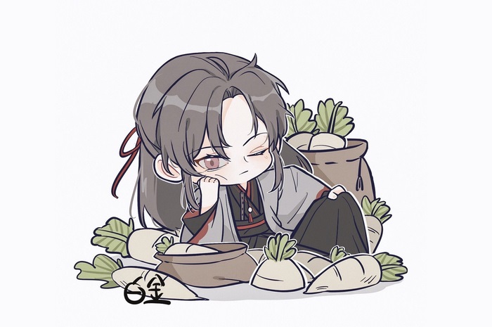 Wei Wuxian with Radishes