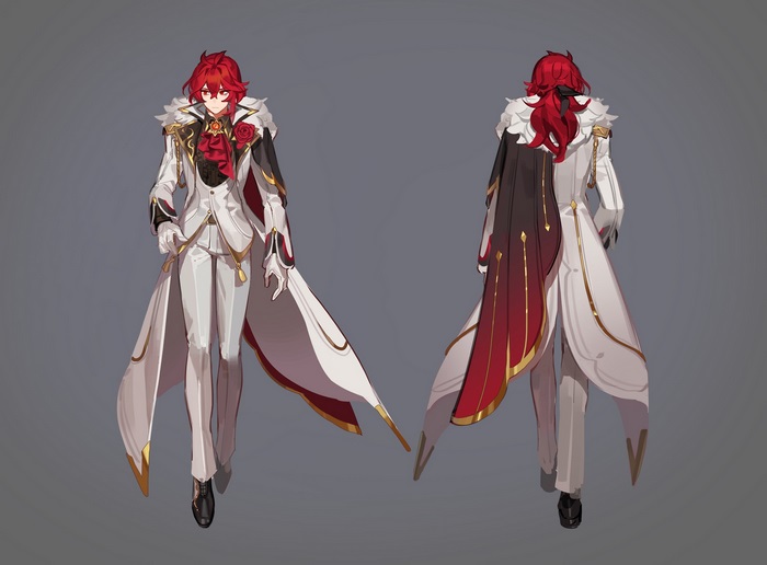 Diluc Genshin Impact character art