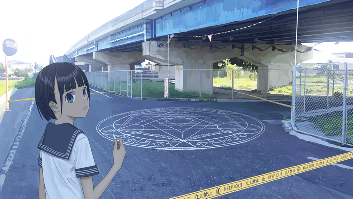 anime girls, alchemy, underpass