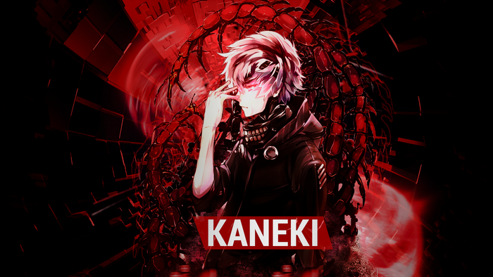 red eyes, red, white hair, mask, black suit, Kaneki Ken, 3D Abstract, abstract, Tokyo Ghoul, Kaneki kaguja