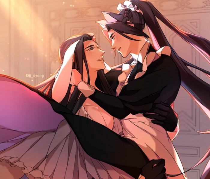 Jiang Cheng and Lan Xichen dancing