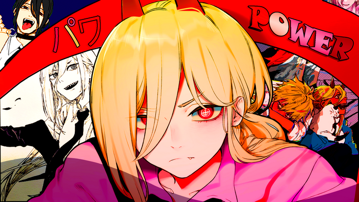 red eyes, Power (Chainsaw Man), demon girls, Chainsaw Man, horns, anime girls, blonde