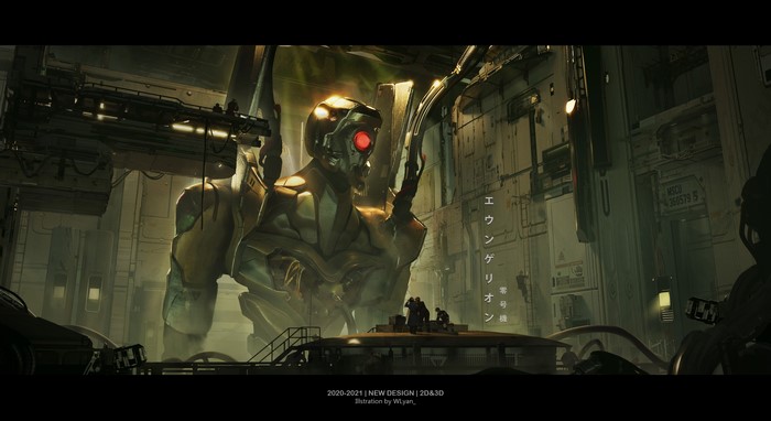Neon Genesis Evangelion, EVA Unit 00, science fiction, anime, WLyan_