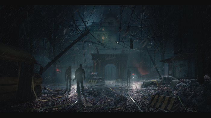 Resident Evil, Resident Evil 2, artwork, Raccoon City Police Department, horror, video games, Capcom