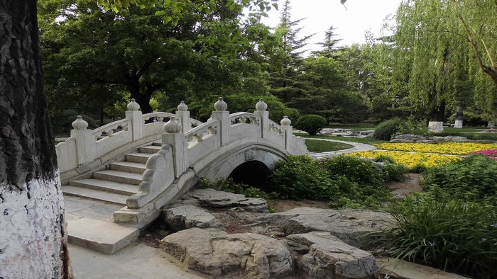 outdoors, Asia, China, plants, garden, bridge