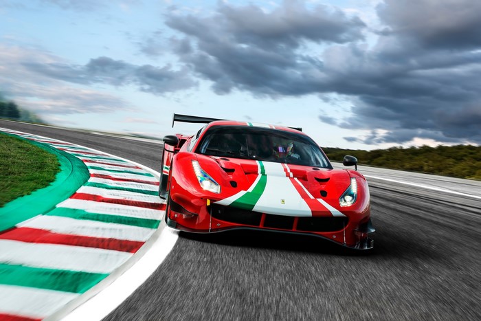 Ferrari 488, race cars, race tracks, ferrari 488 gt3, red cars, car, Ferrari, motion blur, racetrack