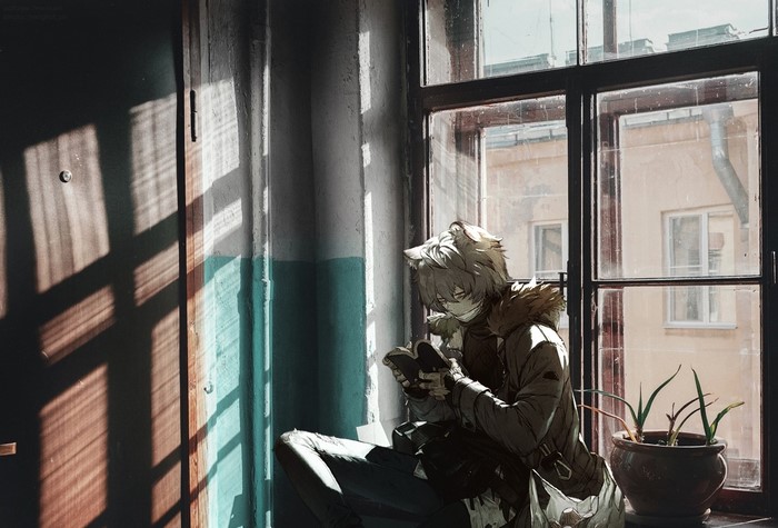 anime, collage, 2D, Russia, cat boy