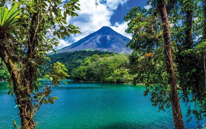 Arenal Volcano and Lake in Costa Rica
