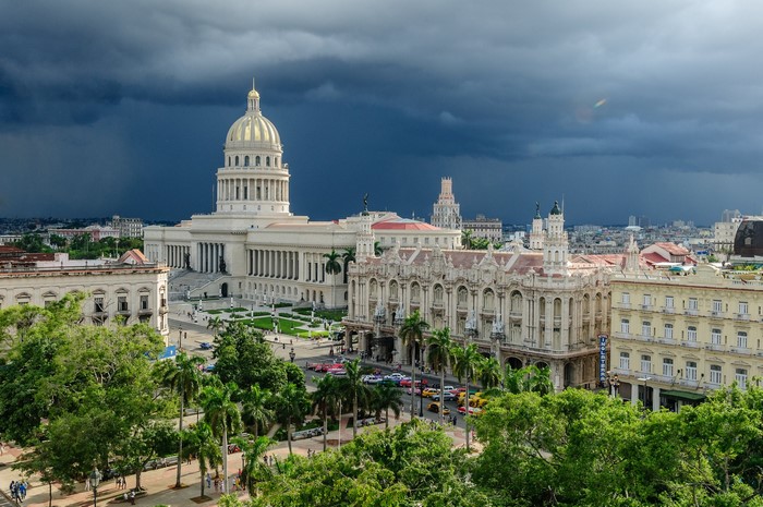 building, architecture, clouds, city, Cuba, Havana