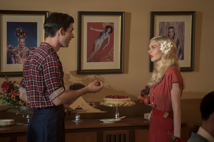 Samara Weaving and David Corenswet in Hollywood