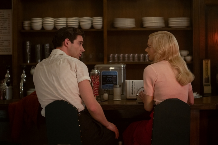 Jack Castello and Claire Wood at the diner