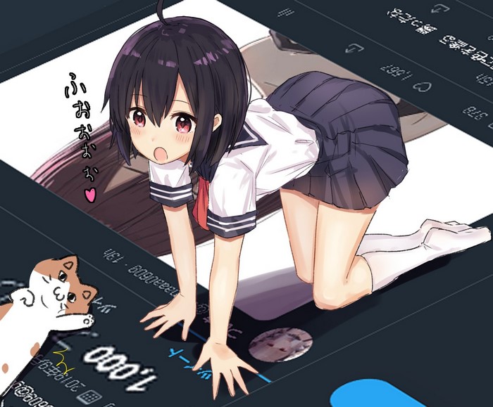 Zuima in School Uniform with Dark Hair