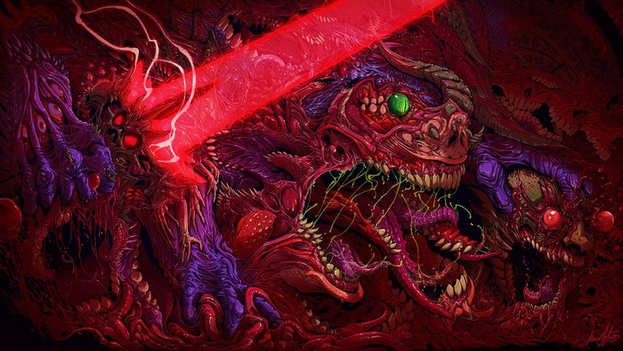 fangs, screen shot, Brock Hofer, red, Eternal Beast, creature