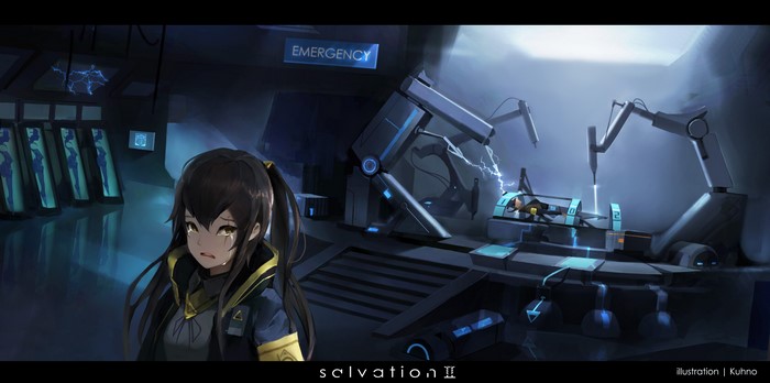 4K, crying, screen shot, Kuhnowushi, ump45 (Girls Frontline), UMP45 (Girls Frontline), anime, UMP40 (Girls Frontline), anime girls, Girls Frontline