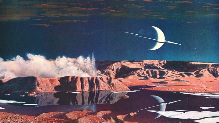 artwork, painting, science fiction, space, planet