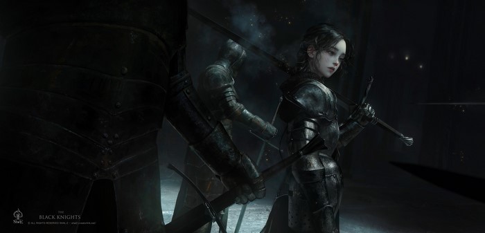 4K, dark, artwork, armor, Shal. E, 2D, digital art, portrait
