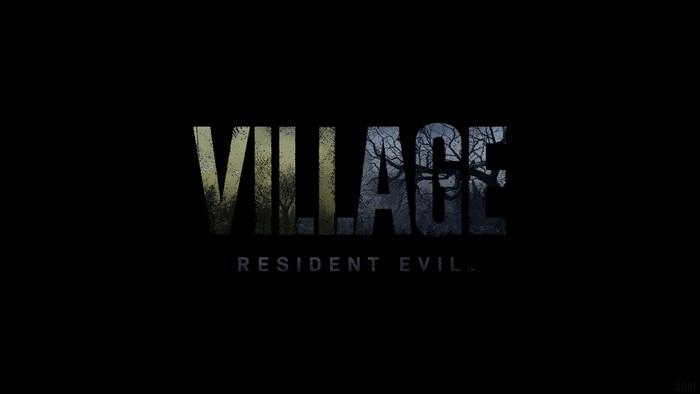 4K, text, resident evil village, video games, minimalism, Resident Evil 8: Village, Resident Evil, logo, texture