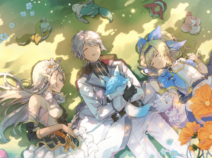 sleeping, Epic Seven, video game art, Mobile Game