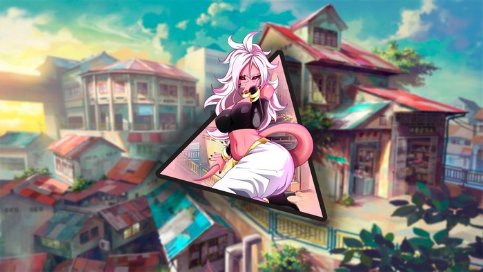 anime girls, picture-in-picture, anime, belly, tail, looking at viewer, red eyes