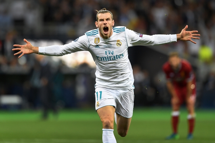Gareth Bale celebrates for Real Madrid