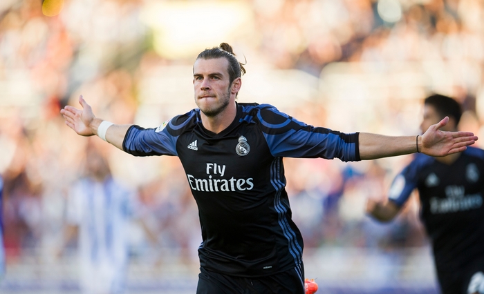 Gareth Bale celebrates for Real Madrid