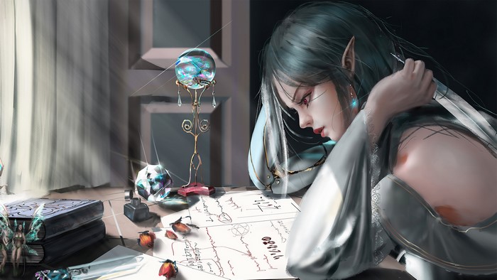 4K, fantasy art, fairies, women, fantasy girl, artwork