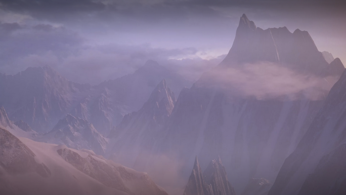 Dragon Age, mountains, RPG, video games, pink, Dragon Age: Inquisition, purple, PC gaming