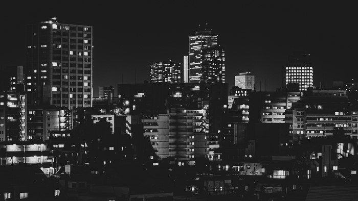 4K, Tokyo, monochrome, Japan