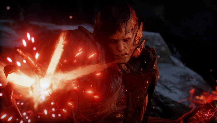 video games, fire, orange, Bad guys, Corypheus, Video Game Villains, PC gaming, Dragon Age, RPG, Dragon Age: Inquisition, red