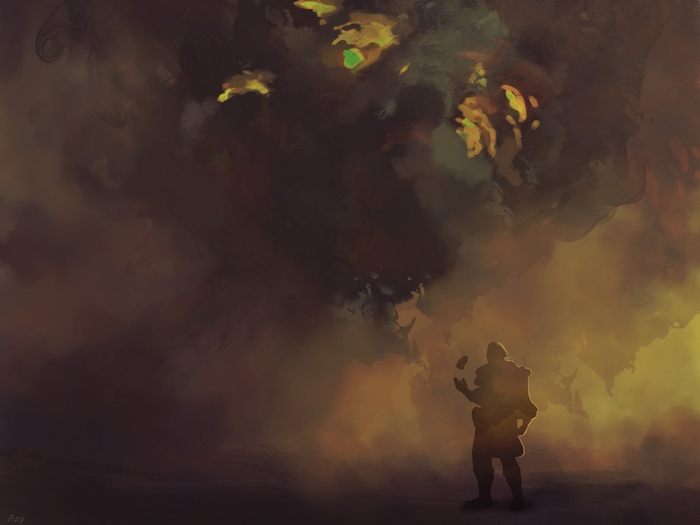 Caustic Apex Legends in smoky environment