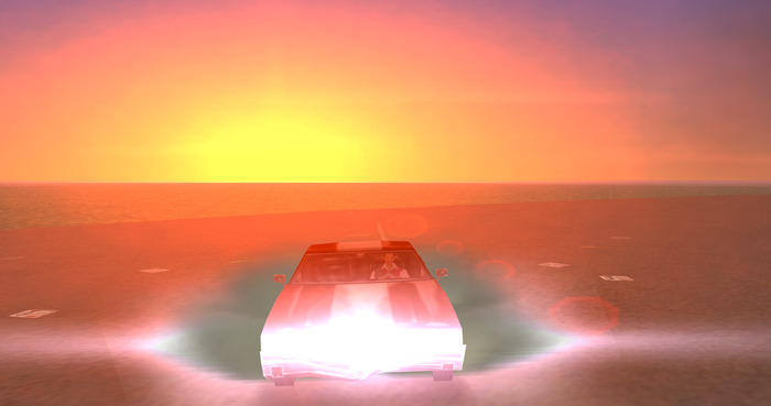 beach, Tommy Vercetti, Grand Theft Auto Vice City, sunset, ocean view