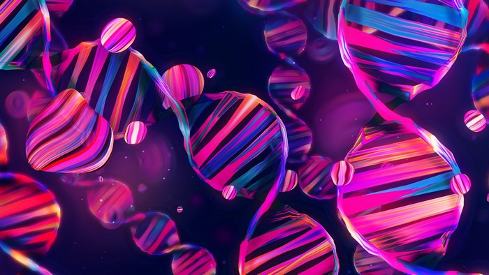 double helix, Mart Biemans, screen shot, colorful, abstract