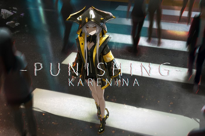 anime girls, Punishing: Gray Raven, silver hair, BanXuan c2KA, yellow eyes