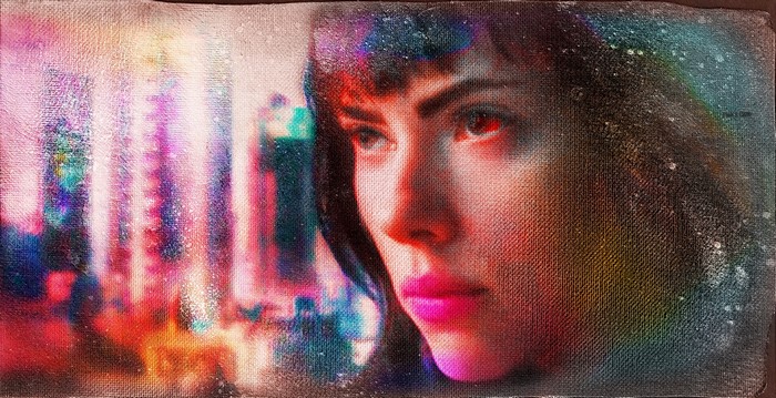ArtStation, fan art, Scarlett Johansson, digital art, drawing, Fran S Cano, artwork, Ghost in the Shell