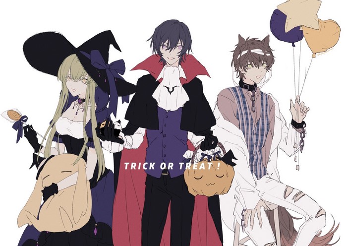 anime girls, Kururugi Suzaku, anime boys, Halloween, Code Geass, witch hat, Lamperouge Lelouch, C.C. (Code Geass)