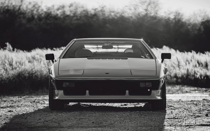 car, Lotus Esprit Turbo, monochrome