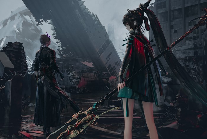 Girl With Weapon, science fiction, Punishing: Gray Raven, Seymour, ruin