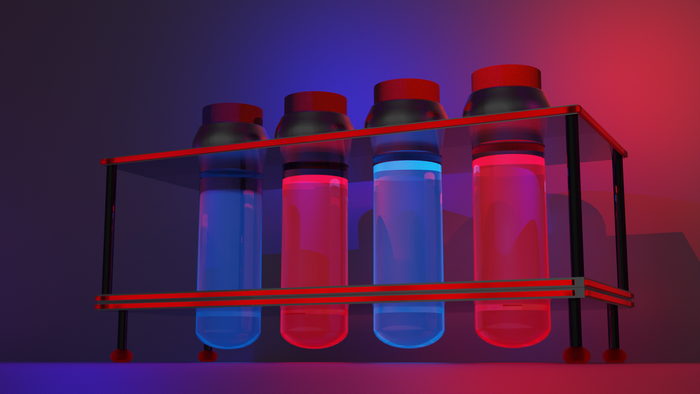 neon, 3D Abstract, potions, 3D graphics, Blender