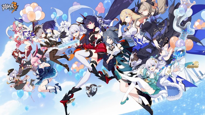 dress, Kiana Kaslana, Theresa Apocalypse, Liliya Olenyeva, Kallen Kaslana, Seele Vollerei, white thigh highs, Honkai Impact, Murata Himeko, Rozaliya Olenyeva, black pantyhose, Rita Rossweisse, Fu Hua, Yae Sakura, Bronya Zaychik, bodysuit, anime girls, Bianka Ataegina, Raiden Mei