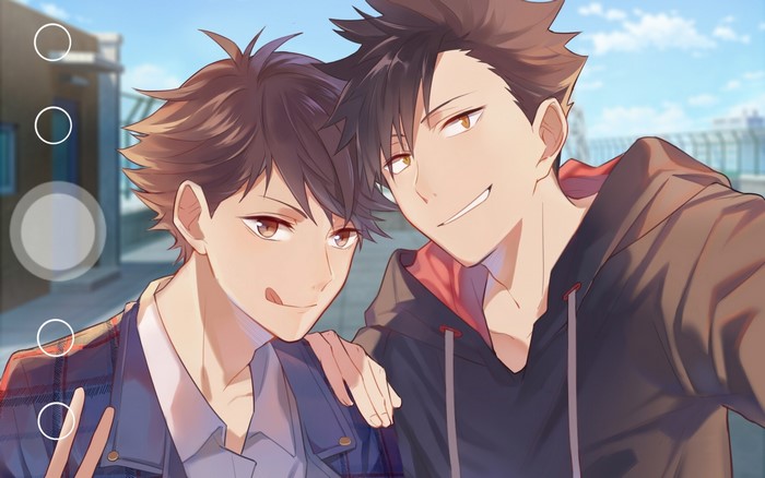 anime boys, Kurō Tetsurō, Tōru Oikawa, Haikyuu, anime