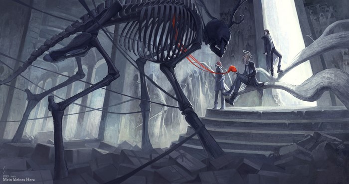 4K, snafu, anime boys, skeleton