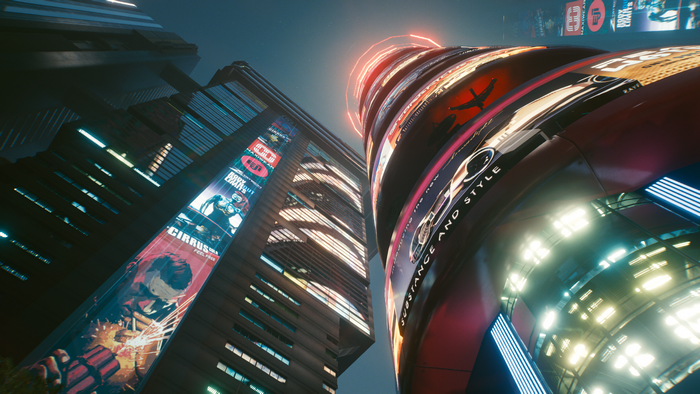 screen shot, CD Projekt RED, PC gaming, worms eye view, Cyberpunk 2077, video games, futuristic