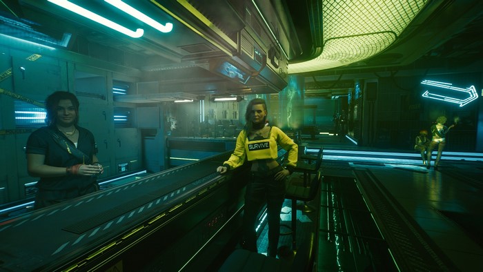 Rogue Amendiares, screen shot, afterlife, Cyberpunk 2077, Claire Russell, cyberpunk