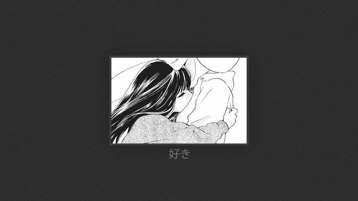 4K, love, minimalism, anime girls