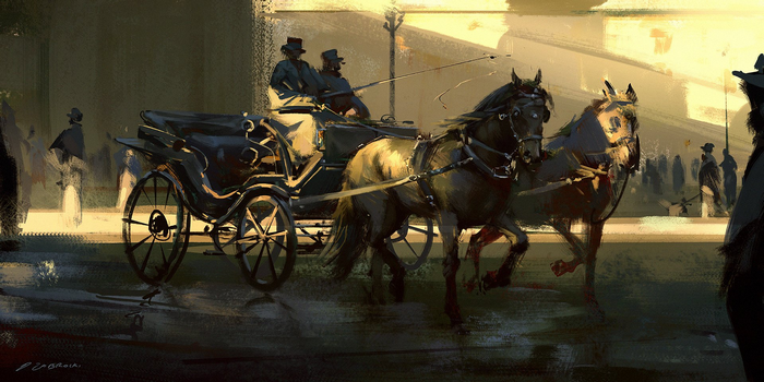 horse, Darek Zabrocki, digital painting, Victorian