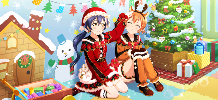 Hoshizora Rin, Love Live Series, Love Live!, smiling, Umi Sonoda