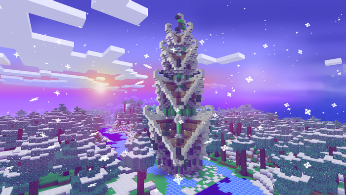 screen shot, Christmas, video games, Minecraft, PC gaming